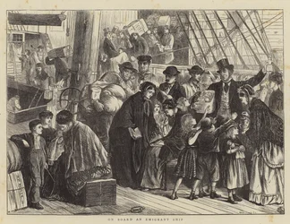 A bordo de un barco de emigrantes